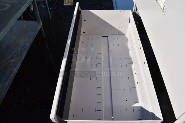 Tan Metal 5 Drawer Filing Cabinet. 36x18x65 - Image 7 of 8