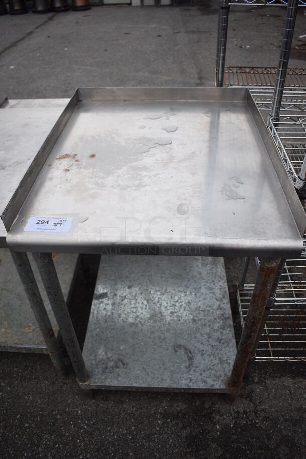 Stainless Steel Table w/ Metal Under Shelf. 25x31x37.5