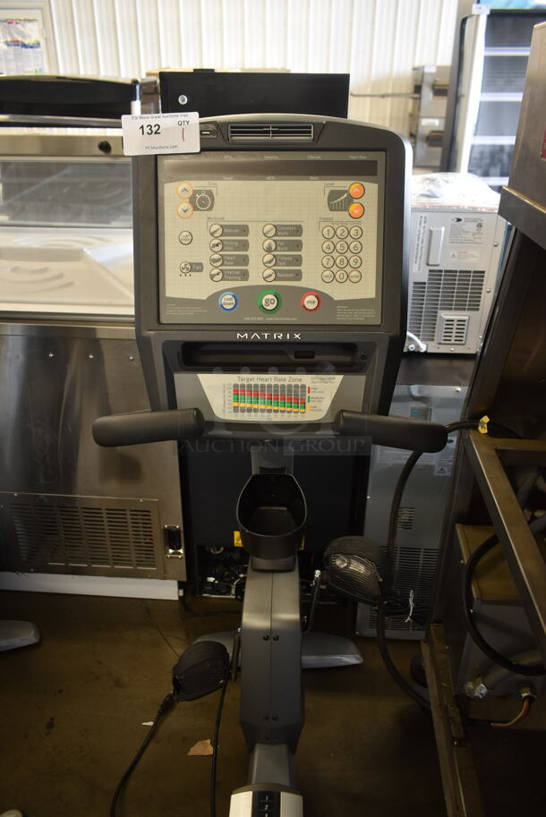 Matrix Commercial Floor Style Stationary Exercise Bicycle. Tested and Working! - Image 2 of 5