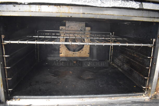 Imperial Stainless Steel Commercial Natural Gas Powered 6 Burner Range w/ Convection Oven, Over Shelf and Back Splash. 36x38x57 - Image 6 of 6