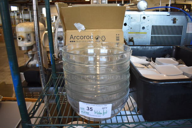 ALL ONE MONEY! Lot of 4 Tiers Worth of Various Items Including Poly Bowls, Poly Plates, Glass Bowls and Poly Food Trays. Does Not Include Shelving Unit. - Image 3 of 9