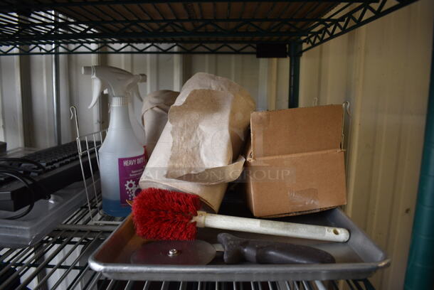 ALL ONE MONEY! Lot of Various Items Including Metal Pieces, Poly Rack and Paper Towels! - Image 4 of 5