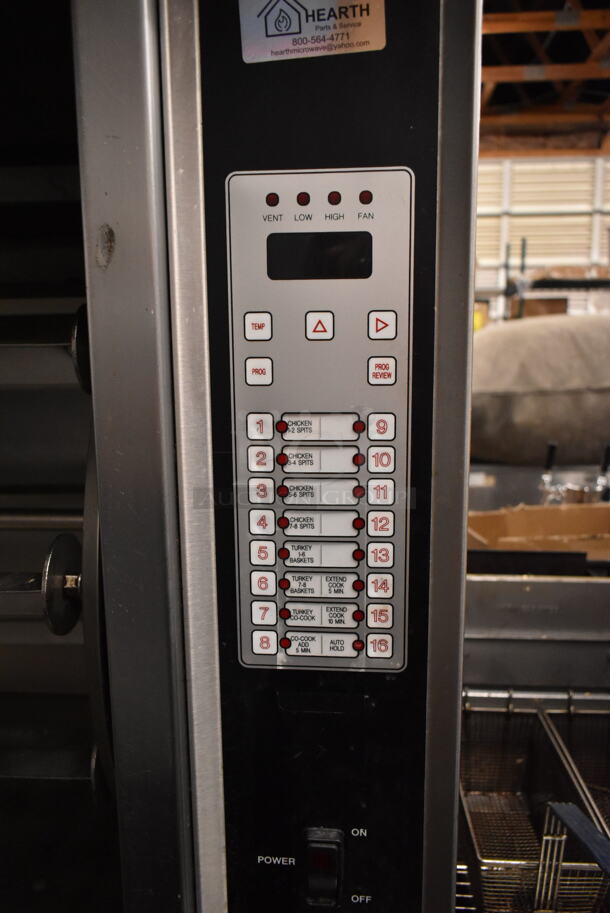 Cleveland BMR-32 Stainless Steel Commercial Natural Gas Powered Rotisserie Oven w/ Skewers and Legs on Commercial Casters. 45,000-60,000 BTU. - Image 4 of 7