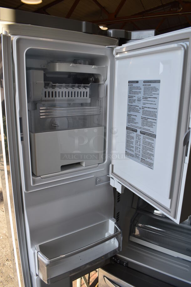 LG French Style Metal Cooler Freezer Combo Unit. 36x30x70. Tested and Powers On But Does Not Get Cold - Image 9 of 9