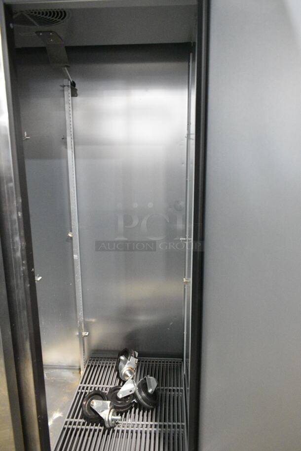 2023 True T-35-HC Stainless Steel Commercial 2 Door Reach In Cooler w/ Poly Coated Racks and Commercial Casters. 115 Volts, 1 Phase. Tested and Working! - Image 3 of 5
