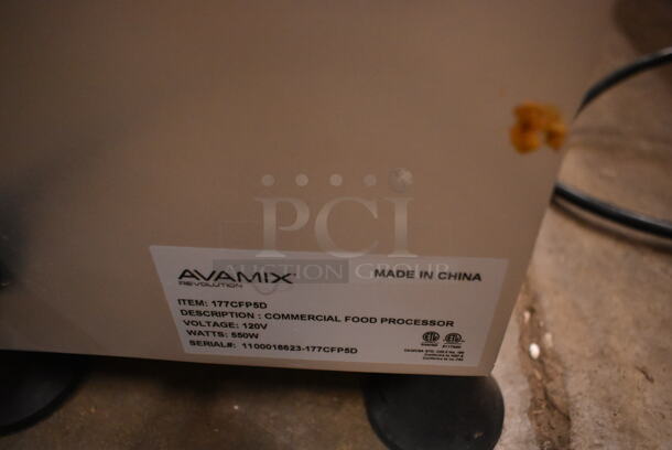 BRAND NEW SCRATCH AND DENT! AvaMix 177CFP5D Metal Commercial Countertop Food Processor. 120 Volts, 1 Phase. Tested and Working! - Image 7 of 7