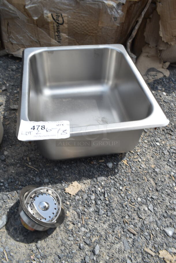 2 BRAND NEW SCRATCH AND DENT! Stainless Steel Single Bay Drop In Sinks. 2 Times Your Bid!  - Image 8 of 8