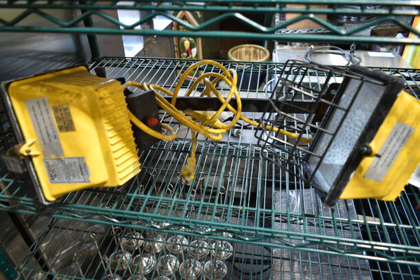 ALL ONE MONEY! Three Tier Lot of Various Items Including Metal Countertop Holders, Metal Table Number Holders and Light. - Image 8 of 12