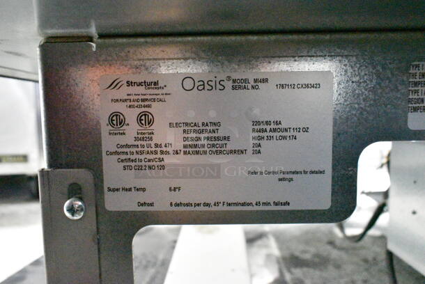 Structural Concepts Oasis 1767112 CX363423 Metal Commercial Floor Style Reach In Grab N Go Merchandiser. 220 Volts, 1 Phase. - Image 9 of 9