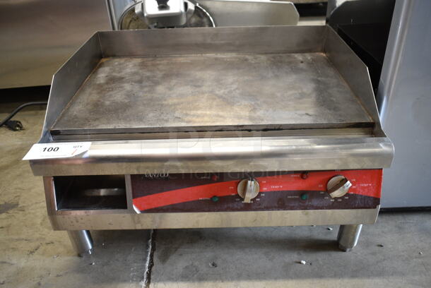 Avantco 177EG24N Stainless Steel Commercial Countertop Electric Powered Flat Top Griddle. 208/240 Volts, 1 Phase.  - Image 1 of 6