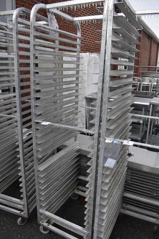 Metal Commercial Pan Transport Rack on Commercial Casters. 20.5x26x74 - Image 3 of 4