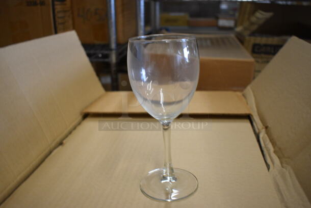 24 BRAND NEW IN BOX! Arcoroc Excalibur Wine Glasses. 3.25x3.25x7.5. 24 Times Your Bid! - Image 1 of 3