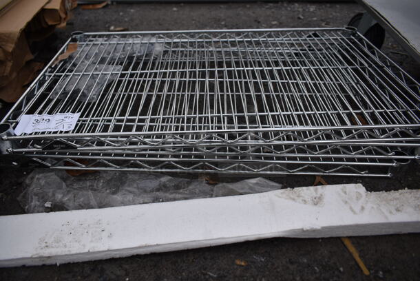 ALL ONE MONEY! Lot of 3 BRAND NEW SCRATCH AND DENT! Chrome Finish Wire Shelves. - Image 4 of 4