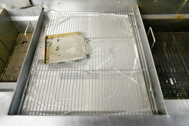 Giles EOF-24 Stainless Steel Commercial Electric Powered 3 Bay Fryer w/ Dumping Station on Commercial Casters. 480 Volts, 3 Phase. - Image 6 of 12