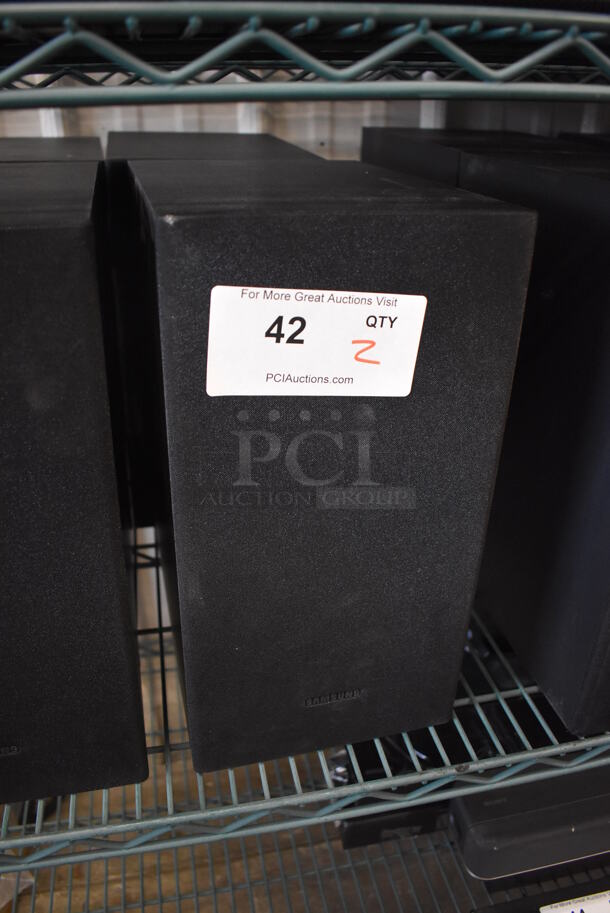 2 Samsung PS-WR45BB Subwoofer Speakers. 7x11x13.5. 2 Times Your Bid! - Image 3 of 5