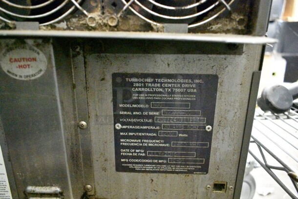2015 Turbochef NGO Metal Commercial Countertop Electric Powered Rapid Cook Oven. 208/240 Volts, 1 Phase.  - Image 8 of 8