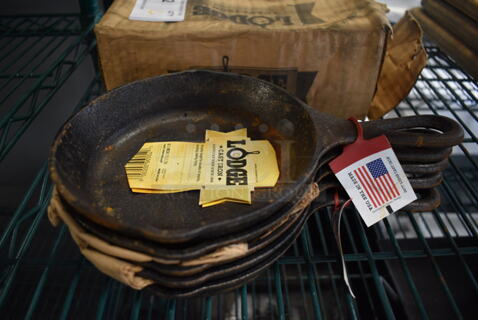 6 BRAND NEW! Lodge Cast Iron Skillets. 10x6.5x1.5. 6 Times Your Bid! 