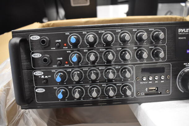 BRAND NEW IN BOX! Pyle PMXAKB2000 BT Digital Karaoke Mixing Amplifier. 17x14x5.5 - Image 2 of 8
