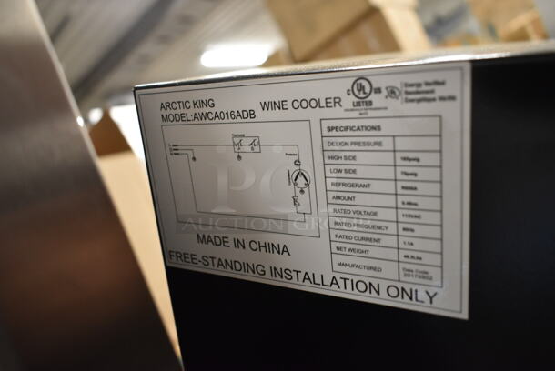 BRAND NEW SCRATCH AND DENT! Arctic King AWCA016ADB 16 Bottle Wine Cooler Bar Fridge Merchandiser. 115 Volts, 1 Phase. Tested and Working! - Image 6 of 7