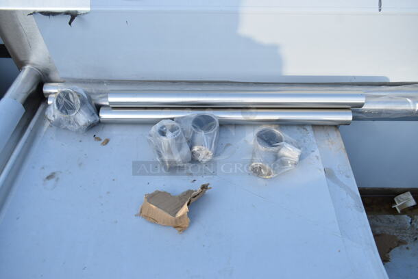 BRAND NEW SCRATCH AND DENT! Regency 600S42424224 Stainless Steel 4 Bay Sink w/ Dual Drain Board. No Legs. Bays 24x24x13.5. Drain Boards 22x26 - Image 4 of 8