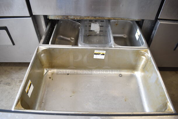 True TPP-93D-6 Stainless Steel Commercial Pizza Prep Table w/ 6 Drawers on Commercial Casters. 115 Volts, 1 Phase. Tested and Working! - Image 8 of 12