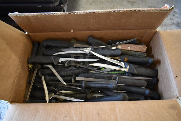 90 SHARPENED Stainless Steel Knives Including Fillet Knives. 90 Times Your Bid! - Image 1 of 3