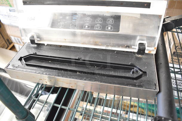 VacMaster Stainless Steel Commercial Countertop Vacuum Sealer w/ Plastic Rolls. Tested and Working! - Image 3 of 6