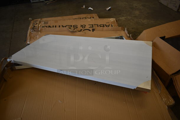BRAND NEW SCRATCH AND DENT! Regency 600T3060G Stainless Steel Table w/ Under Shelf. Stock Picture Used as Gallery.  - Image 3 of 4