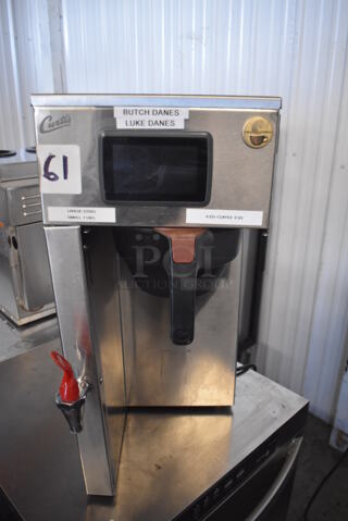 Curtis G4TP1S63A3100 Stainless Steel Commercial Countertop Coffee Machine w/ Hot Water Dispenser and Poly Brew Basket. 120/220 Volts, 1 Phase.