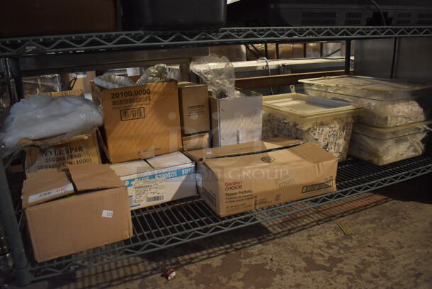 ALL ONE MONEY! Tier Lot of Various Paper Products Including Sugar/Salt/Pepper Packets, Coffee Filters, Coin Wrappers - Image 1 of 9