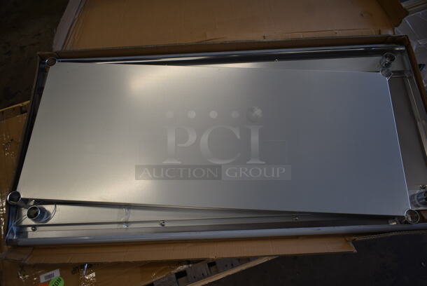 BRAND NEW SCRATCH AND DENT! Steelton 522ETSG3060 Stainless Steel Table w/ Under Shelf. Stock Picture Used as Gallery.  - Image 2 of 8