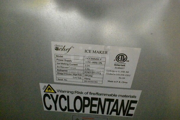 Deco Chef DCCIMMSLV Stainless Steel Ice Maker. 115 Volts, 1 Phase.  - Image 7 of 7