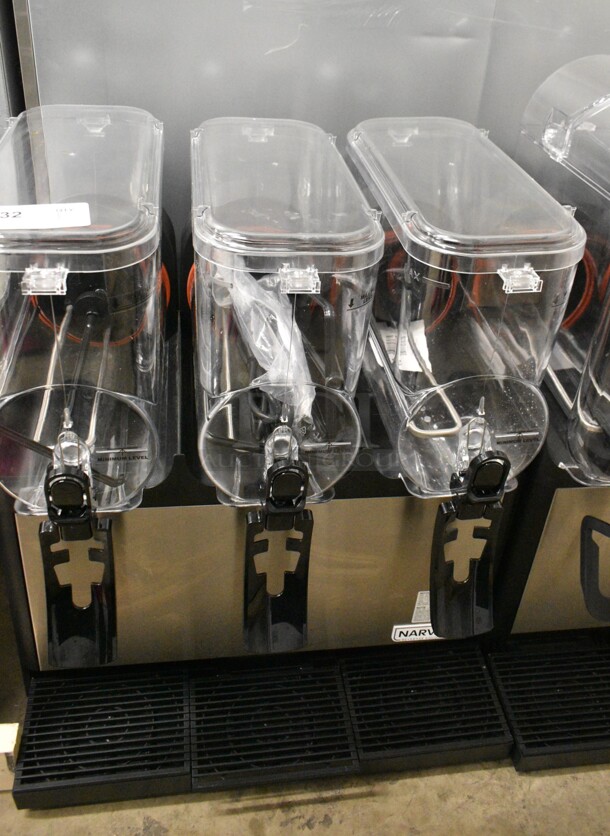 BRAND NEW SCRATCH AND DENT! Narvon 378RBD3G3 Stainless Steel Triple 3 Gallon Bowl Refrigerated Beverage Dispenser. 115 Volts, 1 Phase. Tested and Working! - Image 3 of 9