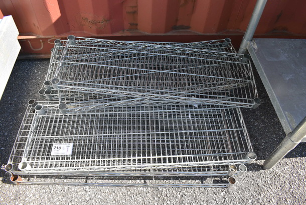 ALL ONE MONEY! Lot of 9 Chrome Finish Metro Style Shelves. 36x12x1.5 - Image 2 of 5