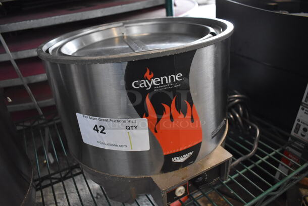 Vollrath Cayenne HS-11 Stainless Steel Commercial Countertop Soup Kettle Food Warmer w/ Lid. Does Not Have Drop In. 120 Volts, 1 Phase. Tested and Working! - Image 2 of 5