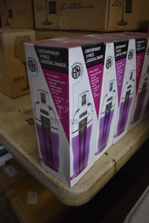 9 BRAND NEW IN BOX! American Metalcraft Contemporary Three Piece Cocktail Shakers. 9 Times Your Bid! - Image 2 of 2