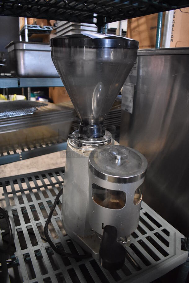 Aristarco Metal Commercial Countertop Espresso Bean Grinder w/ Hopper. 110 Volts, 1 Phase. 7x14x20. Tested and Working! - Image 6 of 8