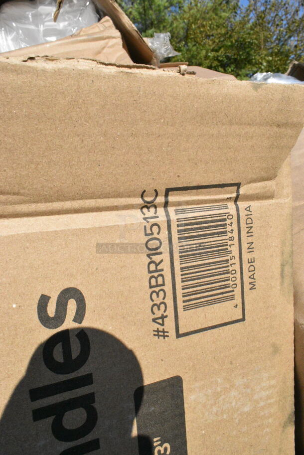 23 BRAND NEW Boxes Including 500LFLAT Choice Clear Flat Lid with Straw Slot - 9, 12, 16, 20, and 24 oz. - 1000/Case, Solo 626TS Clear Flat Lid with Straw Slot - 1000/Case, 127SB32COMBO Choice 32 oz. Clear Plastic Salad Bowl with Lid - 150/Case, 433BR10513C Choice 10" x 5" x 13" Natural Kraft Paper Customizable Shopping Bag with Handles - 250/Case, 50HT1 White Foam Hinged Lid Container, 500CC32P Choice Heavy Duty 32 oz. Pedestal Heavy Weight Clear PET Plastic Cold Cup - 500/Case. 23 Times Your Bid!  - Image 5 of 12