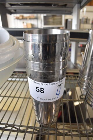 4 Metal Mixing Cups. 4x4x7. 4 Times Your Bid!