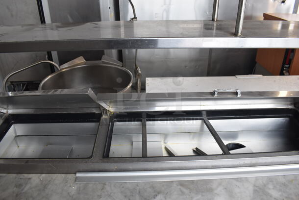 True TPP-93 Commercial Stainless Steel Pizza Prep Table With 2 Over shelves And Steel Racks on Commercial Casters. 115V/ 1 Phase. Tested And Working - Image 4 of 9