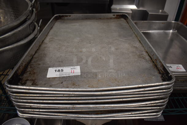 11 Metal Full Size Baking Pans. 18x26x1. 11 Times Your Bid! - Image 1 of 3