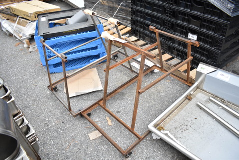 2 Metal Frames on Commercial Casters. 2 Times Your Bid!