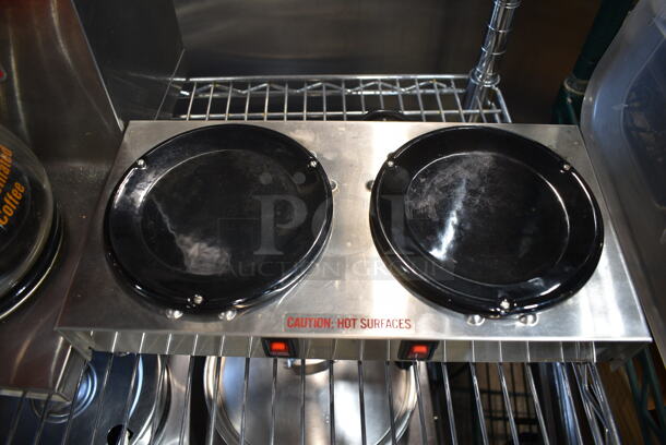 Newco X-2 Stainless Steel Commercial Countertop 2 Burner Coffee Pot Warmer. 120 Volts, 1 Phase. Tested and Working! - Image 2 of 4
