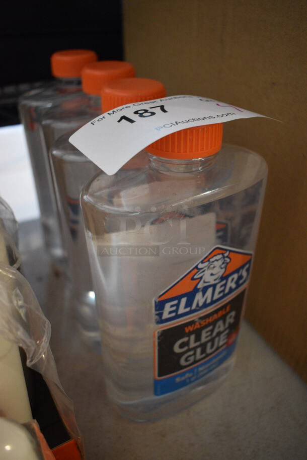 ALL ONE MONEY! Lot of 4 Bottles of Elmer Washable Clear Glue - Image 2 of 2