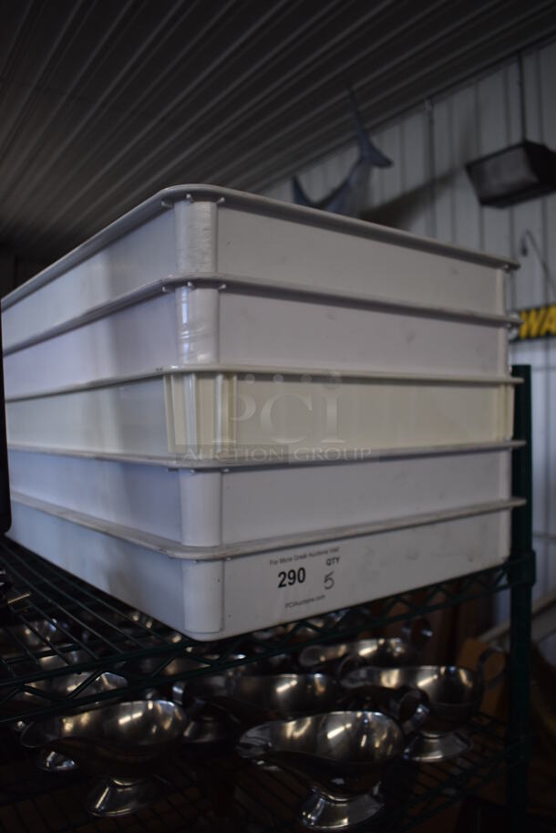 5 White Poly Dough Bins. 18x26x3. 5 Times Your Bid! - Image 4 of 4