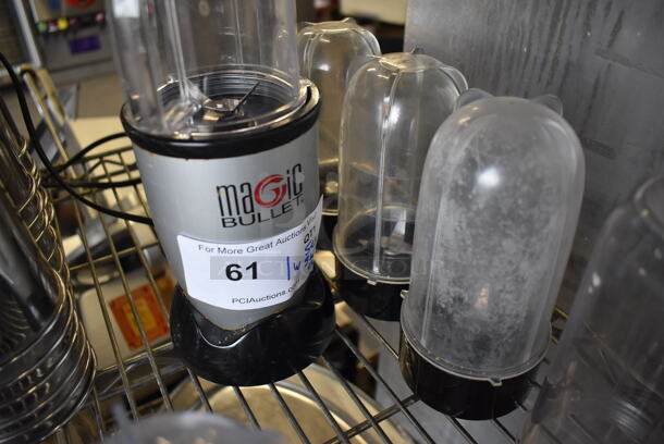 Magic Bullet Countertop Blender w/ 6 Poly Cups and 4 Blades. 5x5x13. Tested and Working! - Image 4 of 5