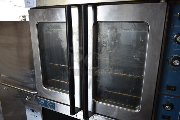 2020 Duke E101-GV Stainless Steel Commercial Gas Powered Full Size Convection Oven w/ View Through Doors, Metal Oven Racks and Thermostatic Controls on Metal Legs. - Image 4 of 8