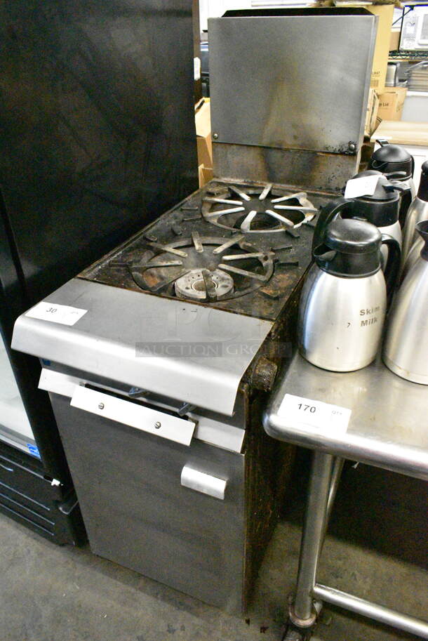 Vulcan 845-B Stainless Steel Commercial Natural Gas Powered 2 Burner Range.  - Image 2 of 6