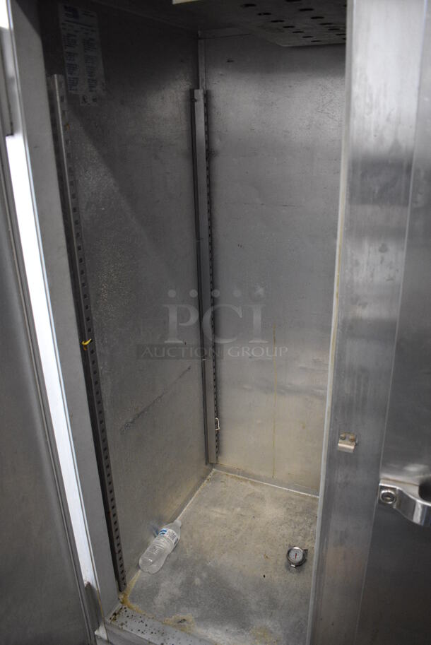 McCall Model 7-7045FTC Stainless Steel Commercial 2 Door Reach In Freezer on Commercial Casters. 115 Volts, 1 Phase. 55x35x84. Tested and Powers On But Temps at 49 Degrees - Image 6 of 7