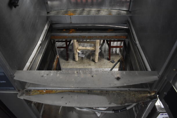 Fri-jado STG7-P Stainless Steel Commercial Electric Powered Rotisserie Oven w/ Under Shelf on Commercial Casters. 208 Volts, 3 Phase.
 - Image 5 of 9